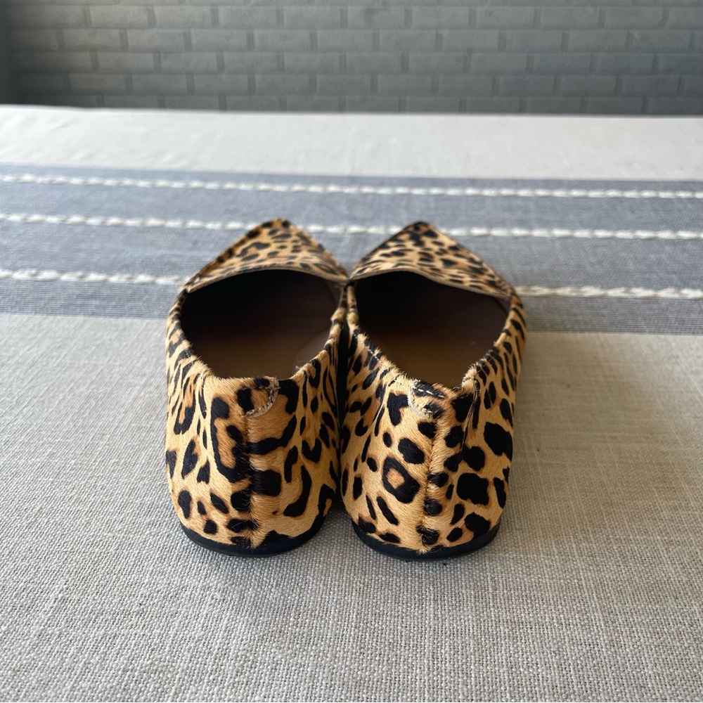 Steve Madden Feather Leopard Loafers Size 7 Genuine Calf Hair Flats - Picture 5 of 9